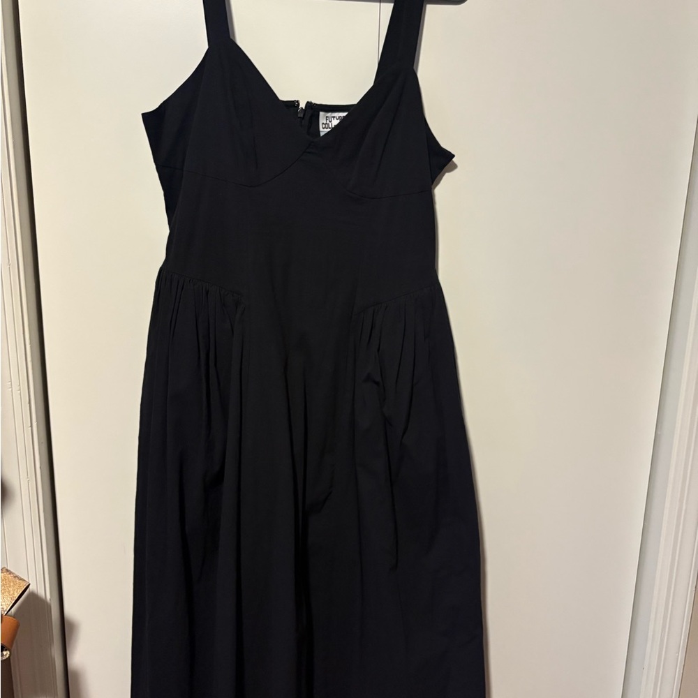 Future Collective Reese Blustein Black Midi Dress